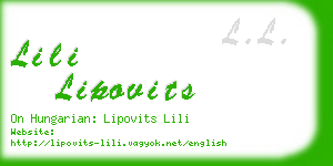 lili lipovits business card